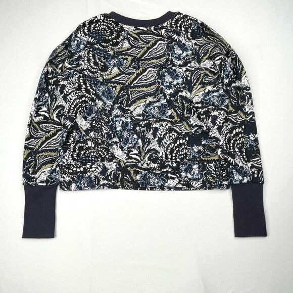 Joie Caleigh Blue Floral Cropped Sweatshirt NEW - Picture 3 of 8